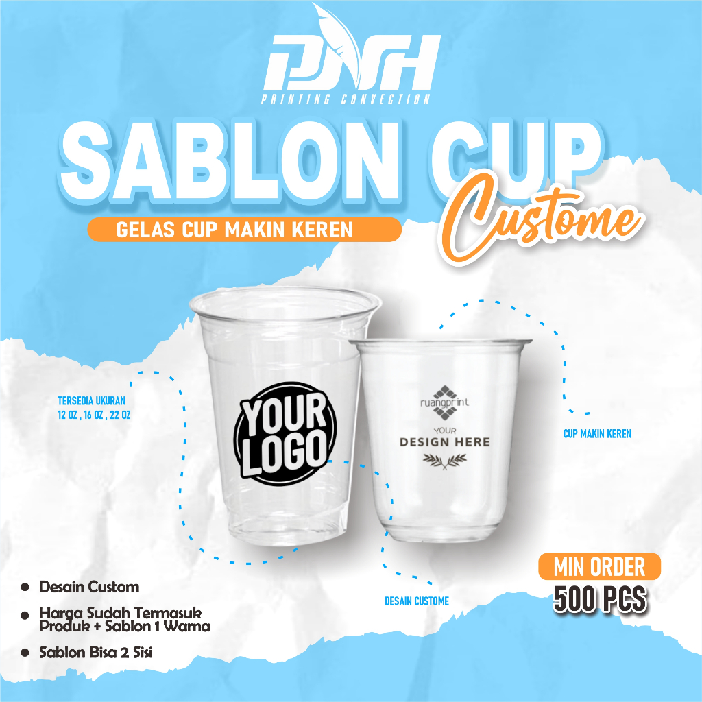 Cup Minuman Kekinian Cup Free Design Cup 22Oz