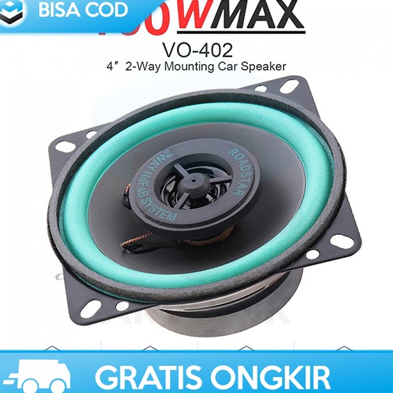 SPEAKER SUDUT MOBIL SUBWOOFER 4 INCH ROADSTAR HI FI SUPER BASS MURAH