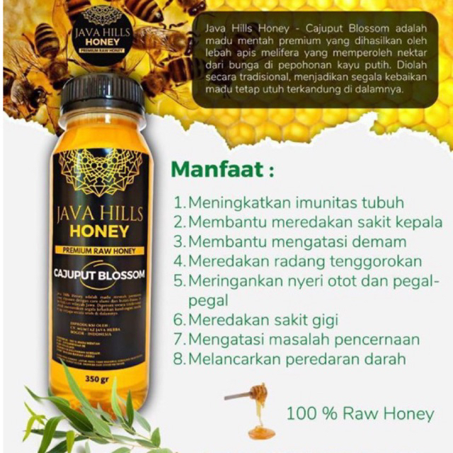 

Java Hills Honey Madu Cajuput Blossom Murni Asli