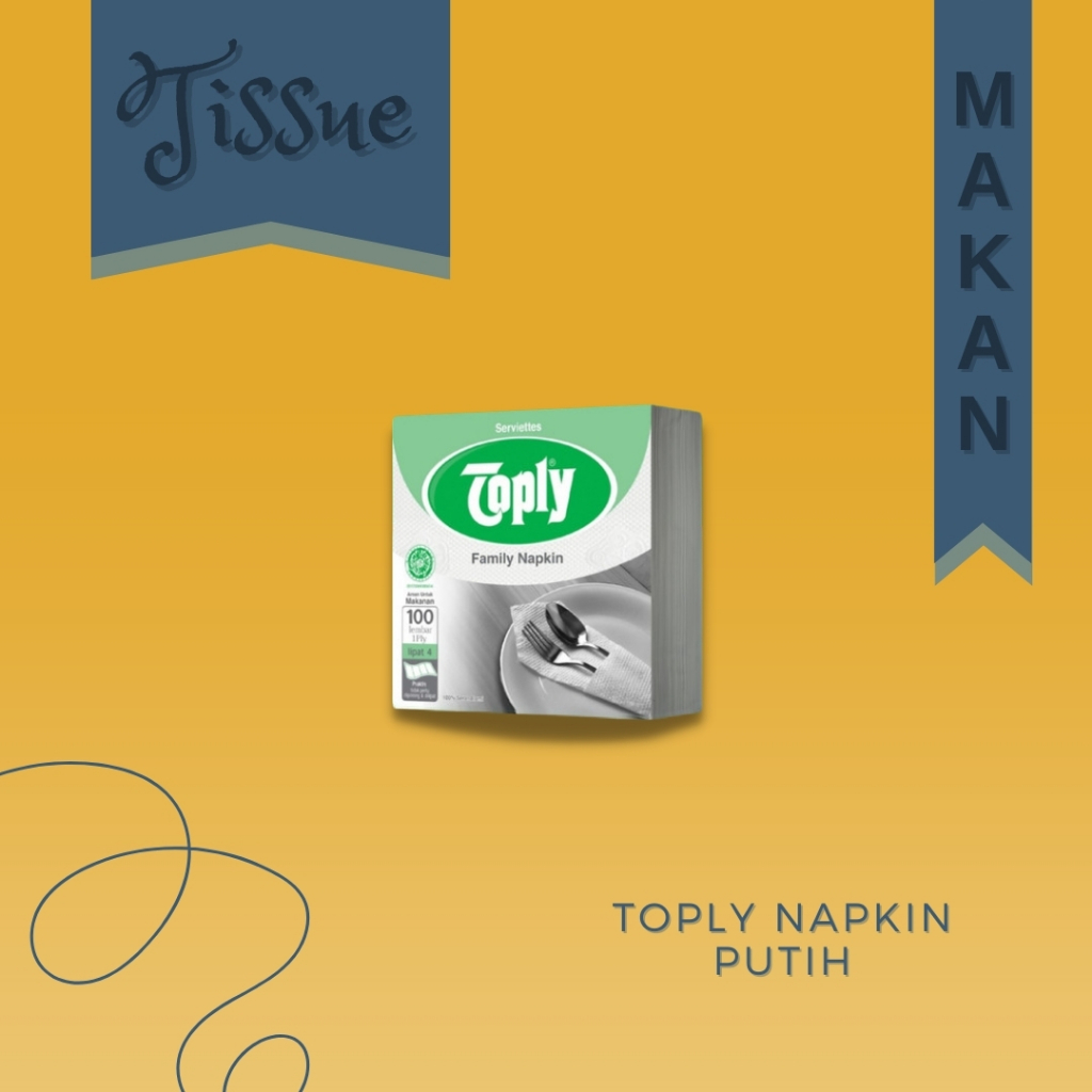 TISSUE | TISU MAKAN | NAPKIN TISSUE | TOPLY FAMILY NAPKIN | TOPLY NAPKIN PUTIH