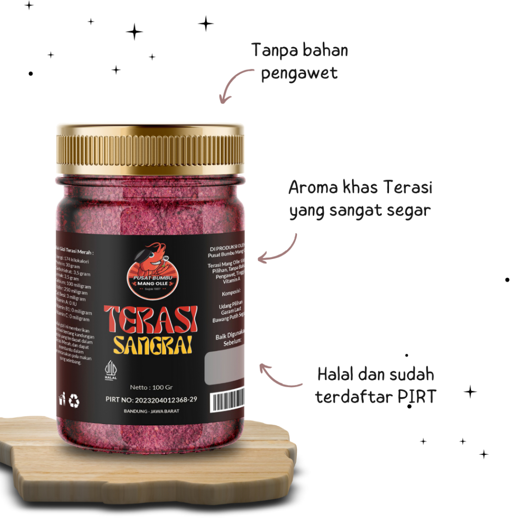 

Terasi bubuk tabur Siap Saji 200 Gr lebih nikmat- MANG OLLE