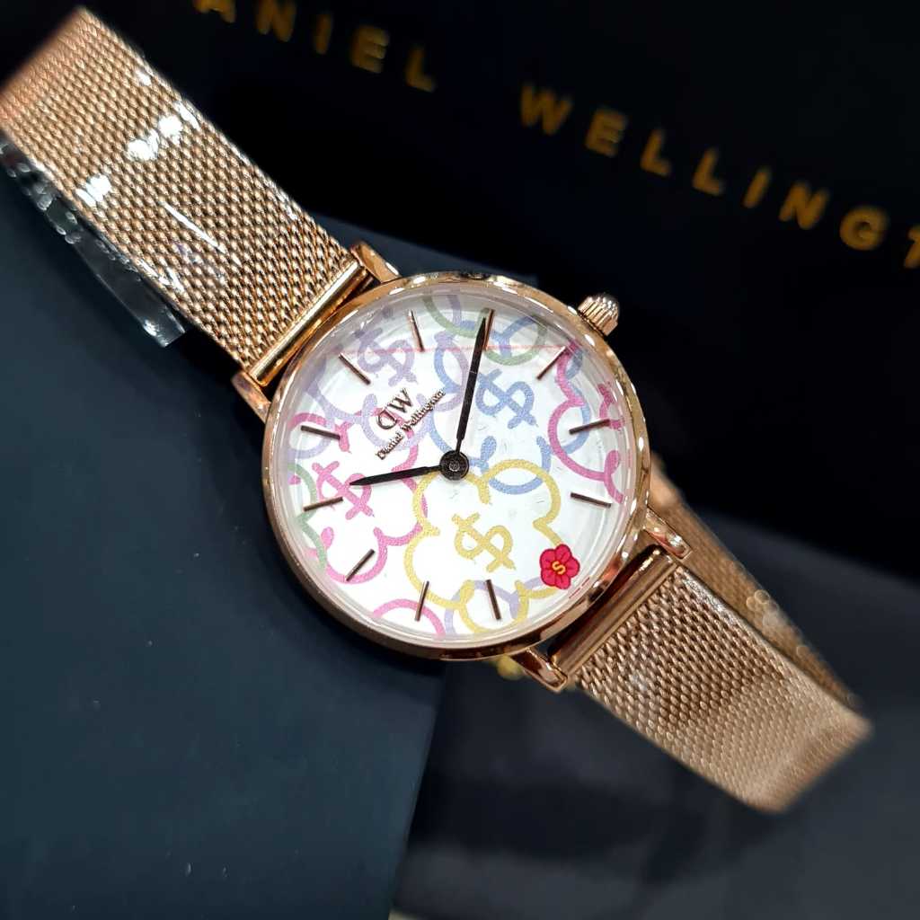 Jam Tangan Wanita WD Patite Rich Flower Original Strap Stainless Pasir