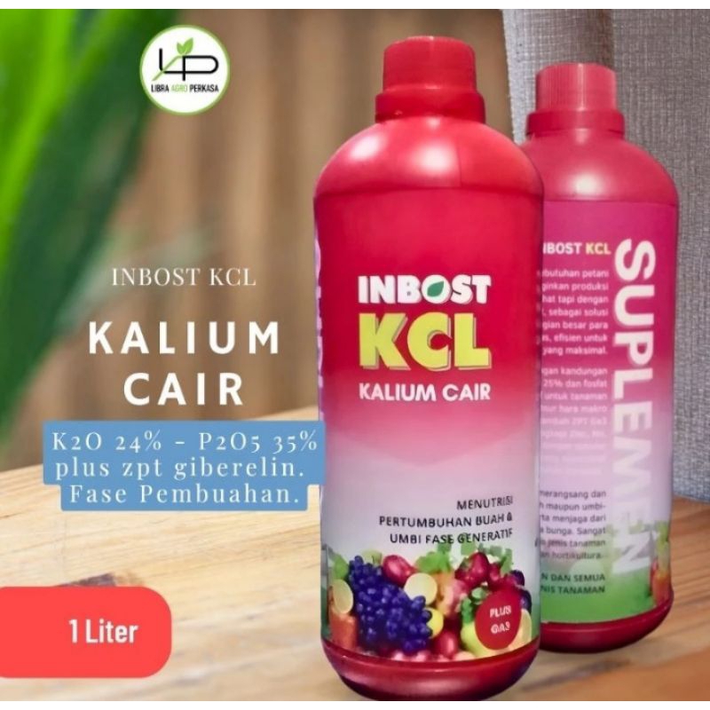 Pupuk cair INBOST kcl 1 liter kalium cair plus zpt giberelin bio kcl