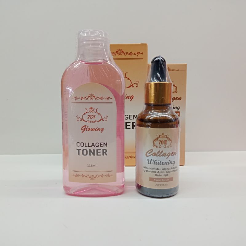paket toner collagen glowing 701 + serum glowing collagen 701