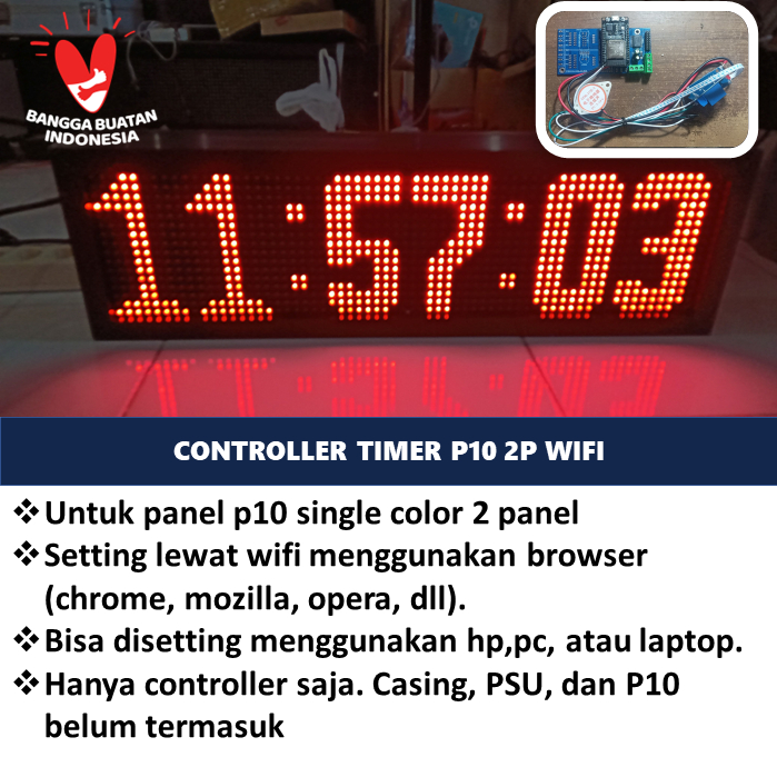 Controller Display Timer Stopwatch Counter Down Panel P10 Wifi