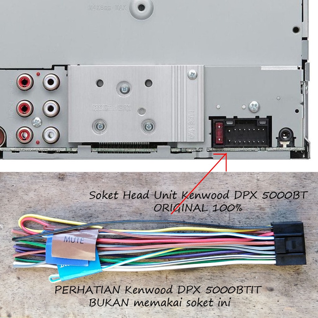 Kabel Soket Head Unit Copotan Toyota Calya Daihatsu Sigra DPX5000BT Double DIN Kenwood DPX-5000BT