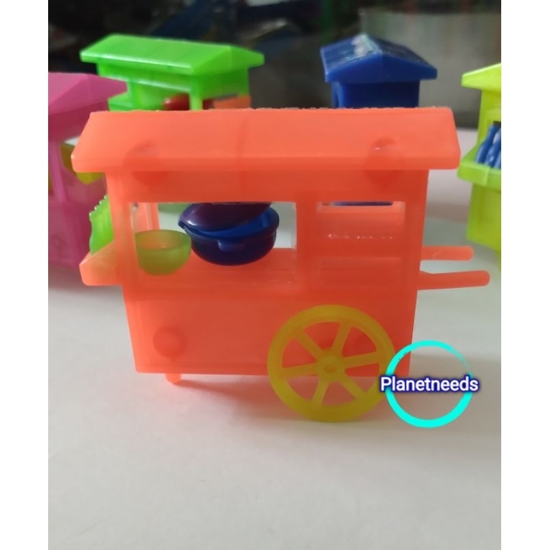 Mainan Gerobak Bakso Abang Bakso Dorongan Dorong Miniatur Gerobak Bakso