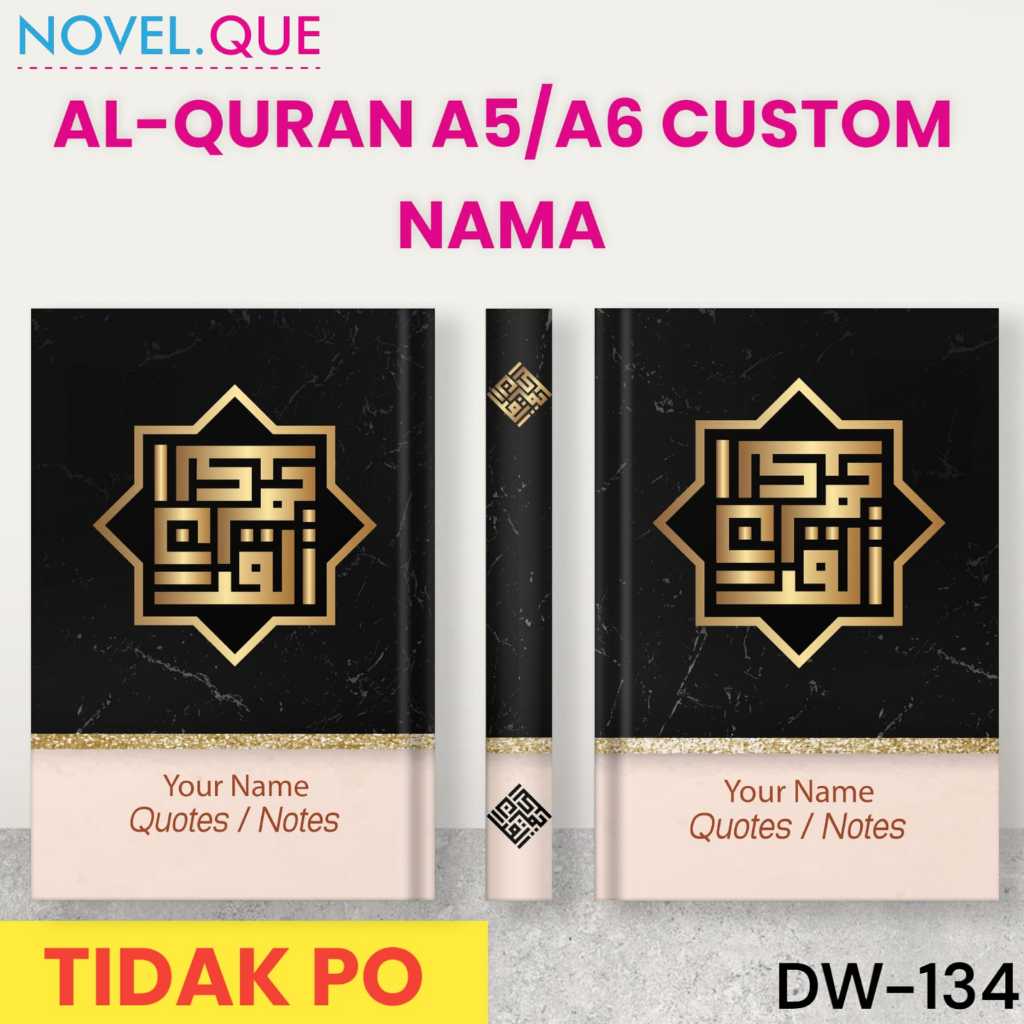 Quran A5/A6 Custom Nama Hardcover Bisa Tulis Nama di Cover / Al Quran A5/A6 DW-134 Terjemahan Per Ka