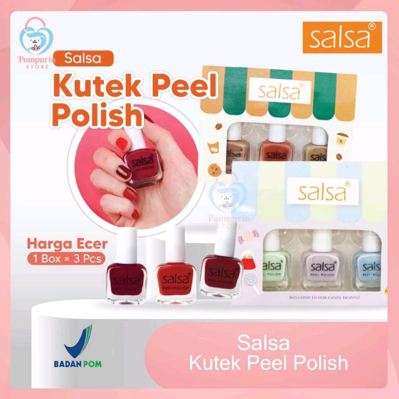 Salsa Kutek Peel Polish Florist Coffee Art Salon Candy Bakery - Nail Polish Peel Off Salsa Original 