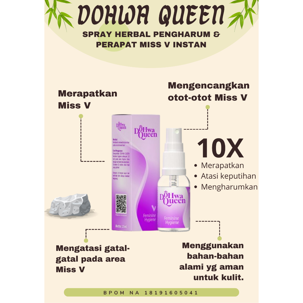 Dohwa Queen perapat Miss V agar kembali perawan 100% original dan membersihkan area kewanitaan sudah