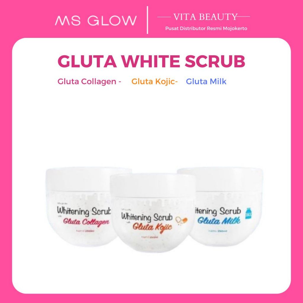 WHITENING GLUTA SCRUB MS GLOW || EXP BULAN 9/2023