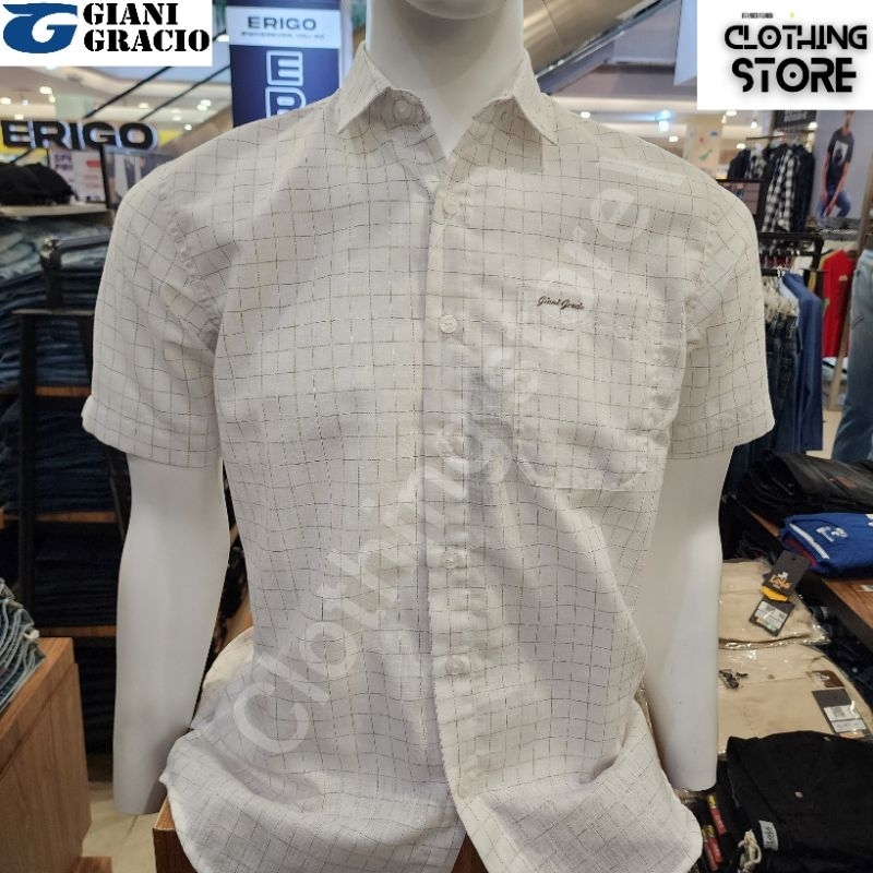 GIANI GRACIO ORIGINAL kemeja pria lengan pendek putih G7110305509