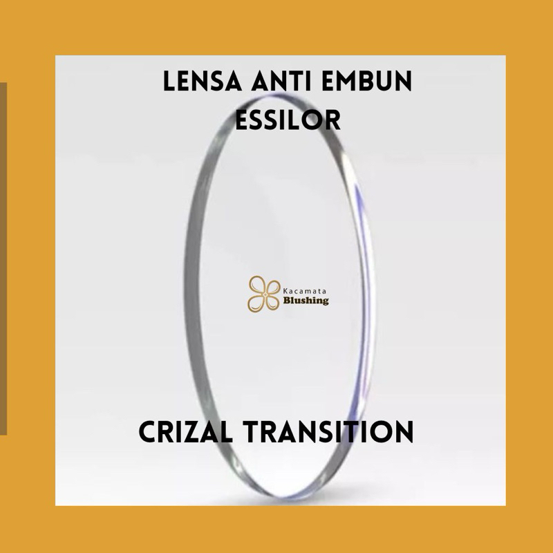 KACAMATA BLUSHING Lensa Anti Embun Essilor Crizal Transition Rock