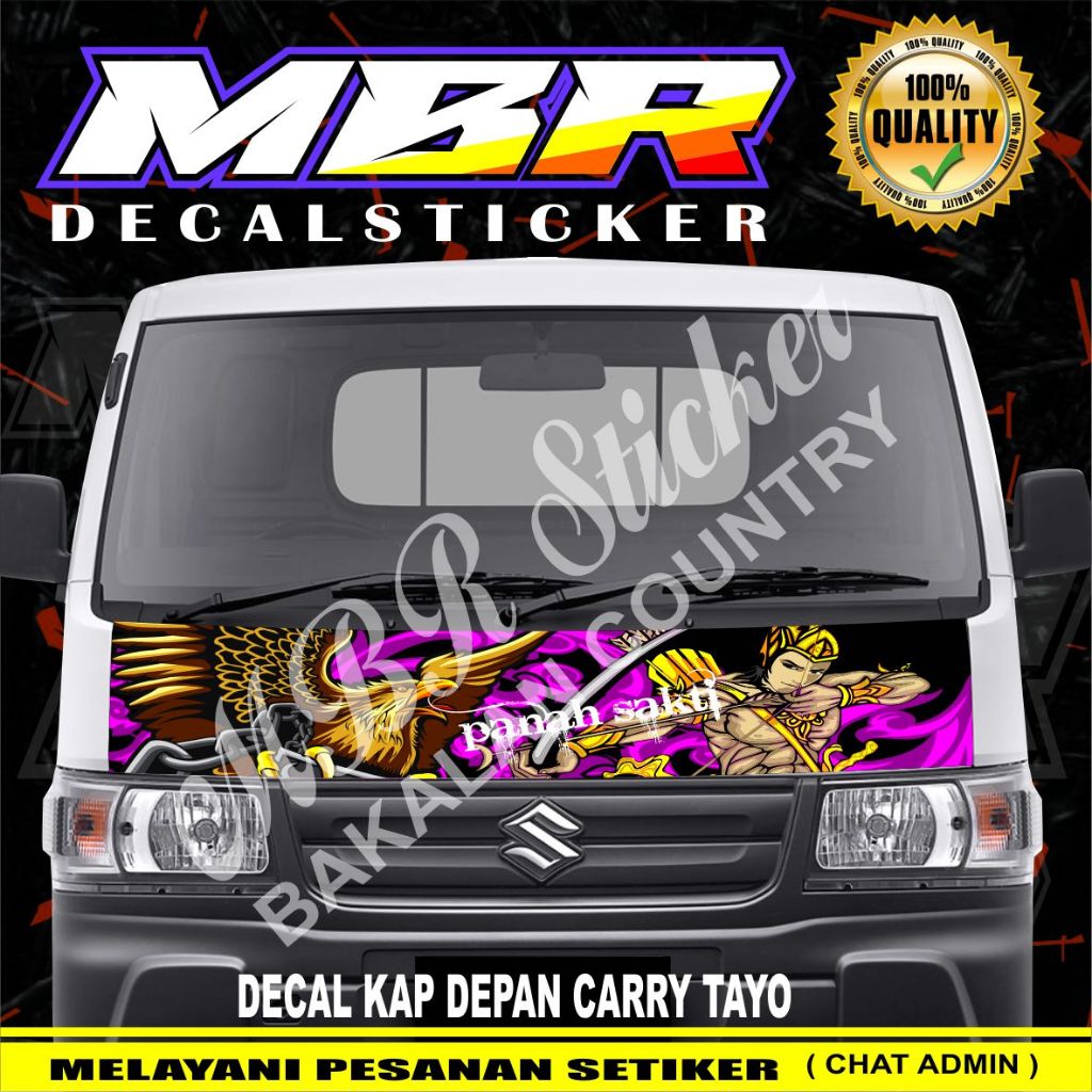STIKER KAP DEPAN CARRY TAYO,STIKER MOBIL PICKUP,BISA UNTUK SEMUA PICKUP