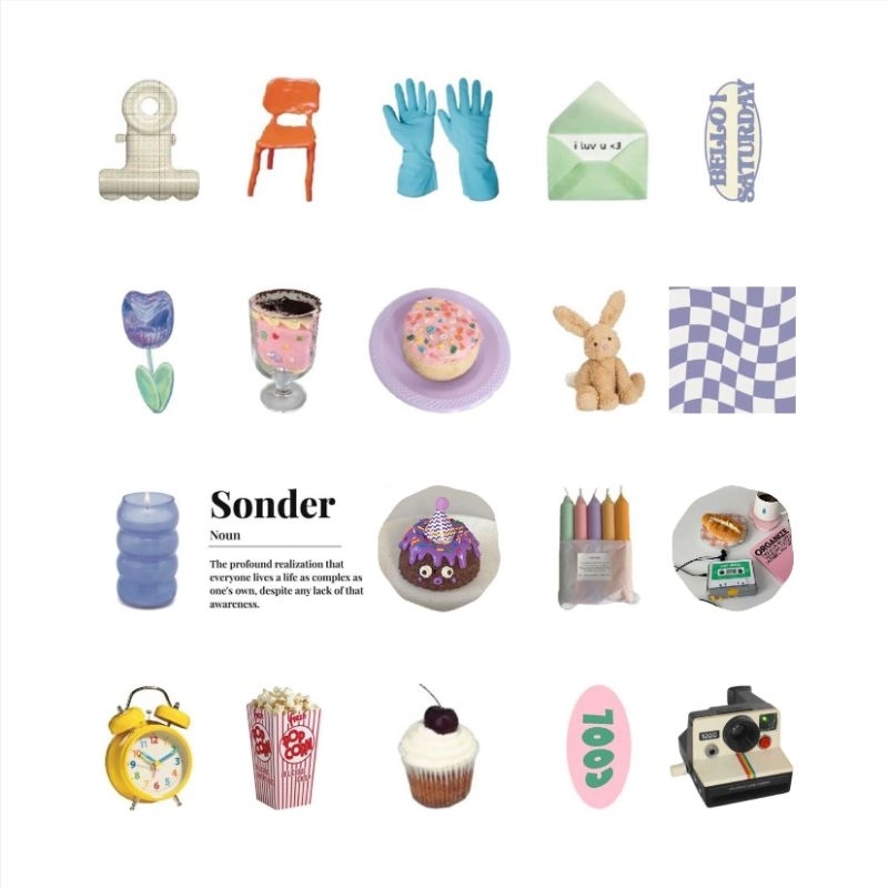 

[isi 20] sticker aesthetic / sticker warna warni / sticker y2k / sticker journaling / sticker deco / sticker cute