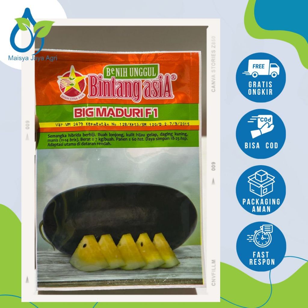 BIBIT BENIH SEMANGKA INUL BIG MADURI F1 20 GRAM - BINTANG ASIA