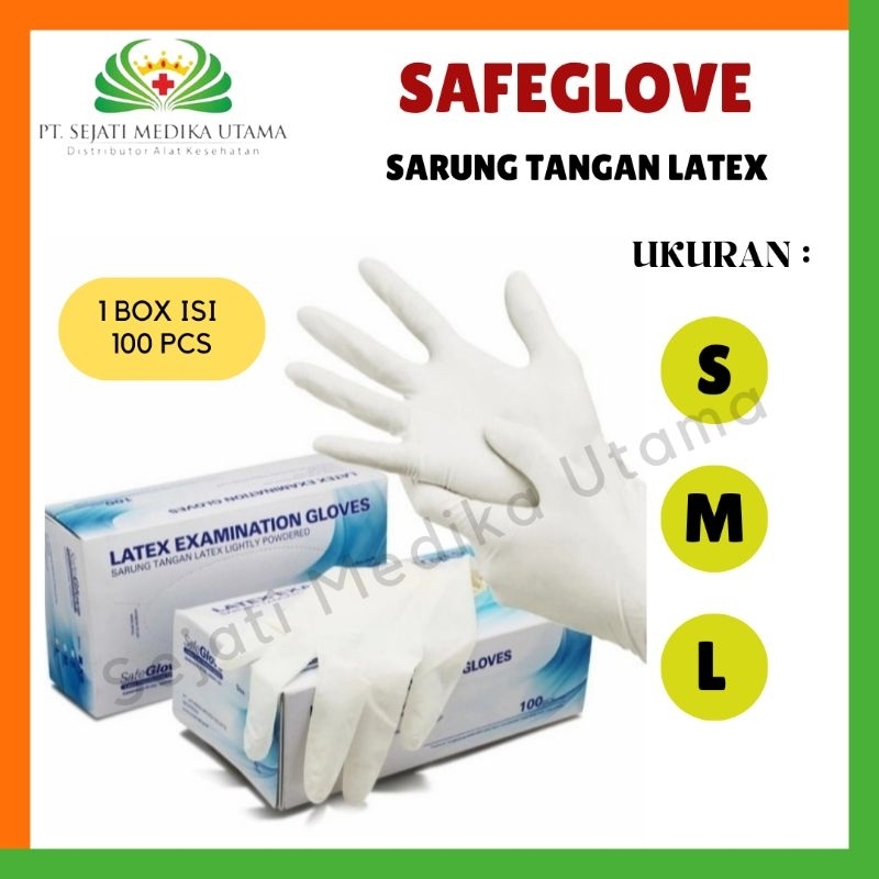 Sarung Tangan Safeglove Latex/Sarung Tangan Karet/Sarung tangan latex safeglove/sarung tangan safegl