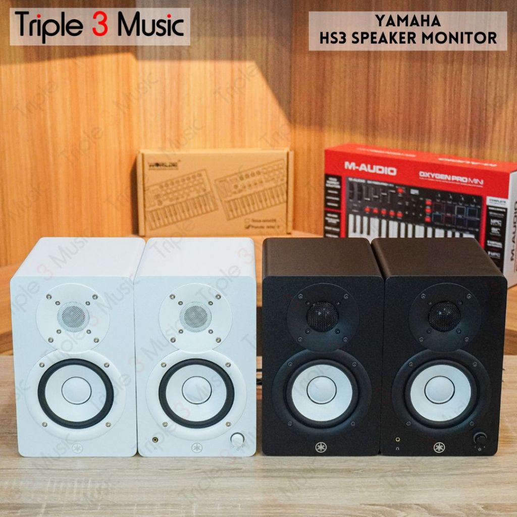 YAMAHA HS3 HS-3 HS 3 3.5 inch Speaker Monitor Flat Sepasang