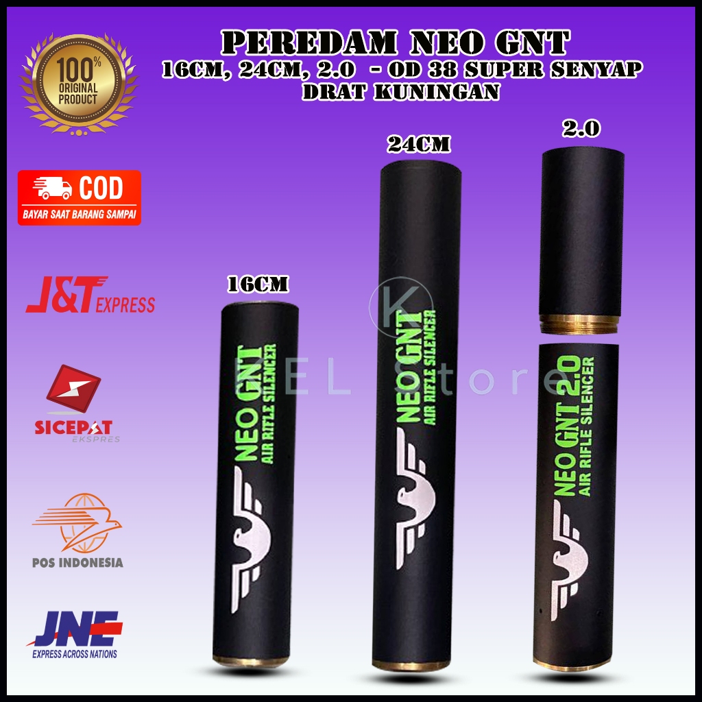 Peredam Neo GNT Super Senyap OD 38 Drat Kuningan Peredam Super Senyap