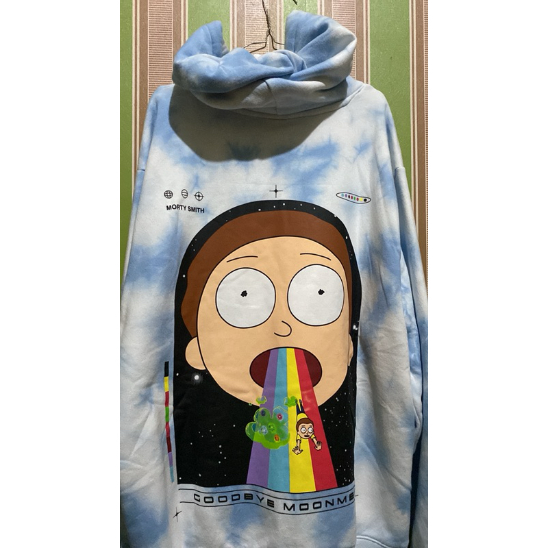 Hoodie h&m second Regular Fit Hoodie Light Blue/Rick And Morty