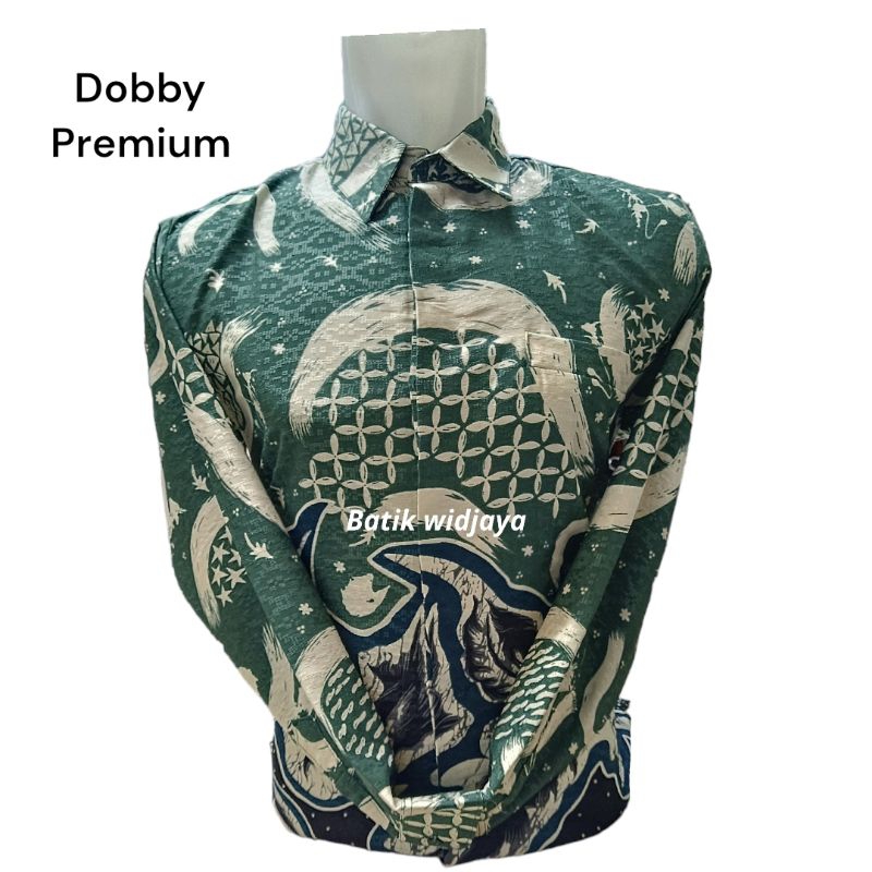 KEMEJA BATIK PRIA LENGAN PANJANG BAHAN DOBY/KEMEJA BATIK DOBY