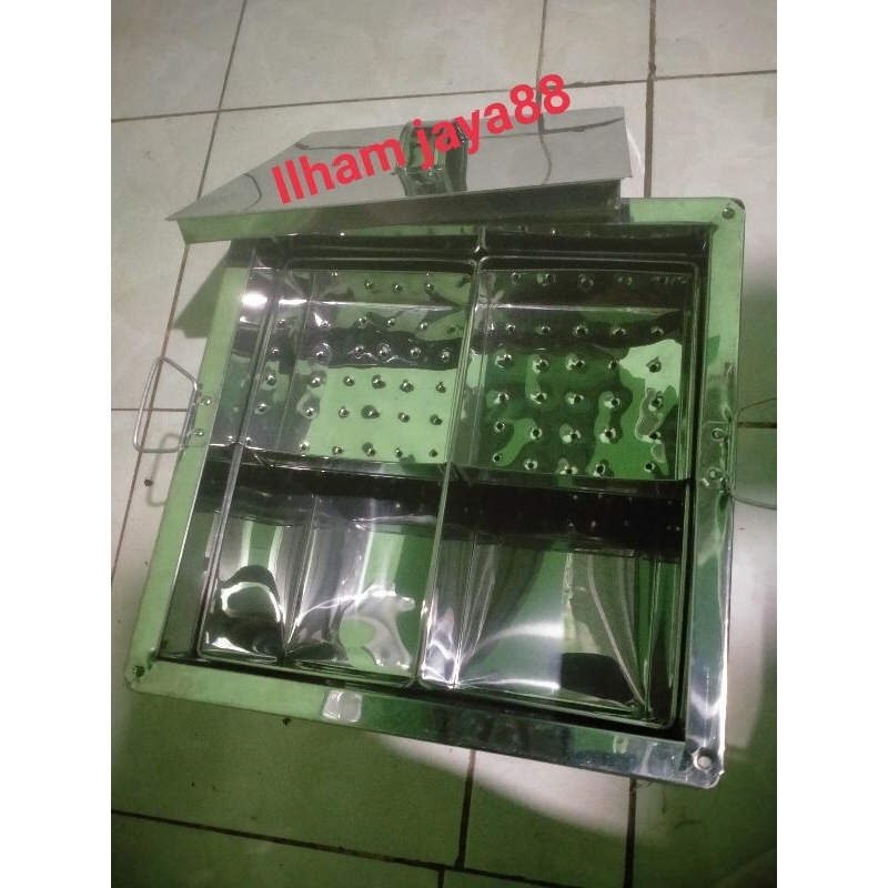dandang odeng/dandang Shabu sekat 2 plus sarang 2 ukuran 35x35cm