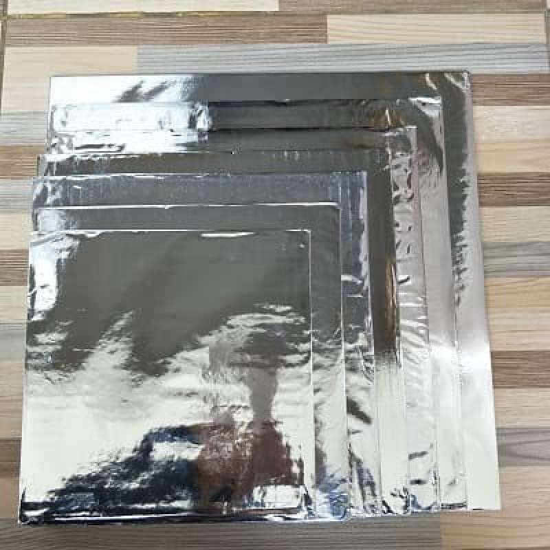 Alas tatakan kue tart kotak silver/alas kue tart