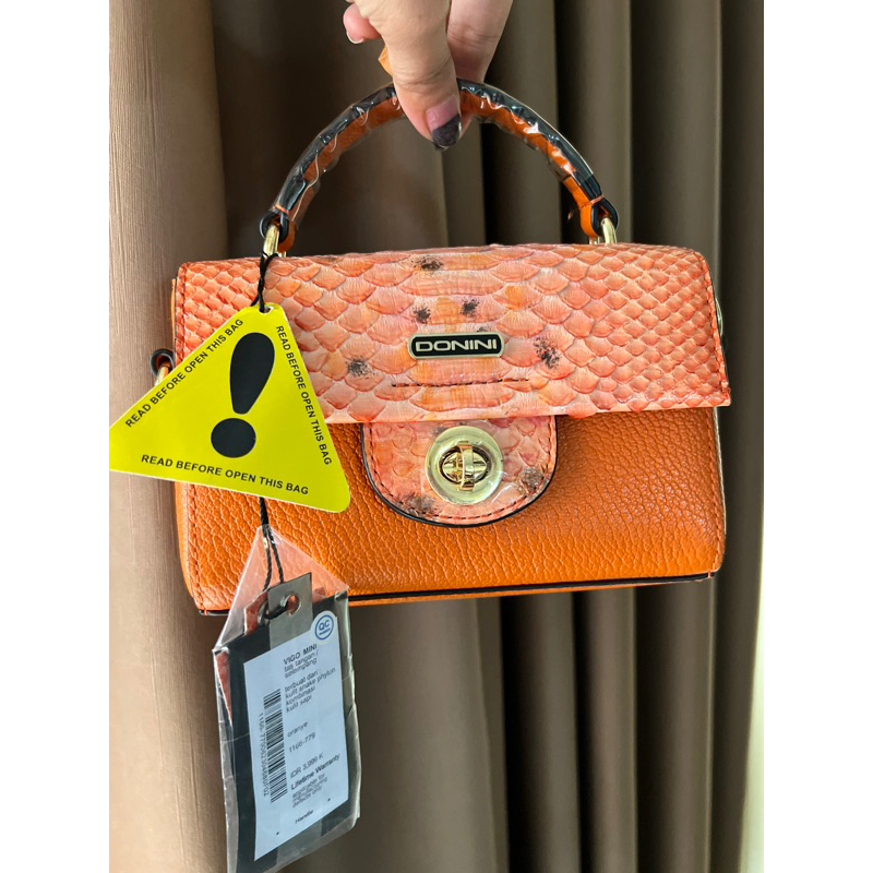 tas donini mini orange new djual rugi bawah tag