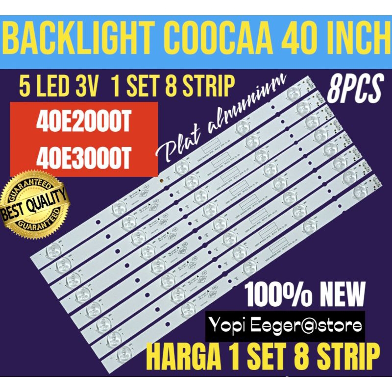 BACKLIGHT TV LCD LED COOCAA 40" INCH 40E2000T- 40E3000T BACKLIGHT TV COOCAA 40 INCH