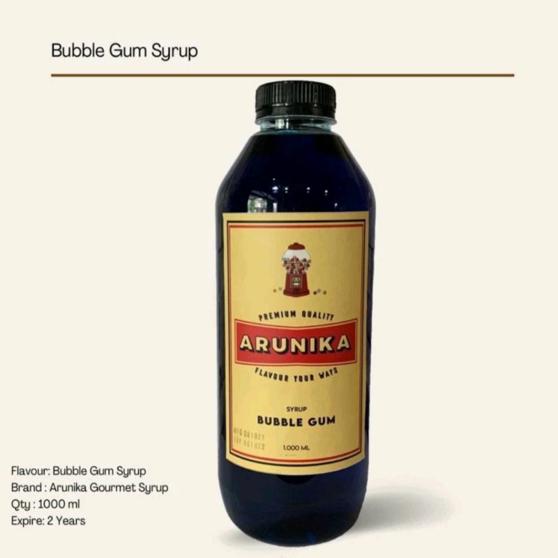 

Bubble Gum Arunika Syrup 1 Liter