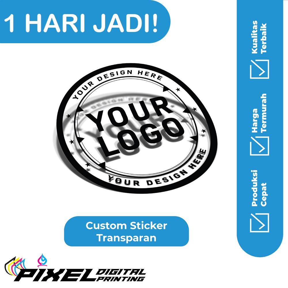 

CETAK STIKER TRANSPARANT CUSTOME / LABEL STIKER BOTOL MINUMAN / PRODUK MAKANAN