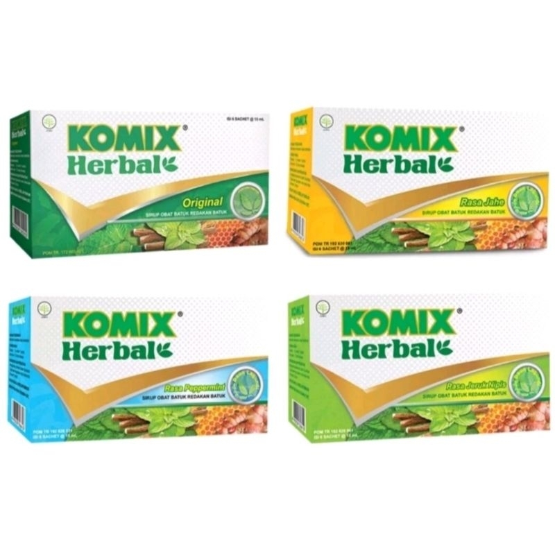 Komix Herbal Original 1 kotak isi 6 sachet - Komix Herbal Sachet