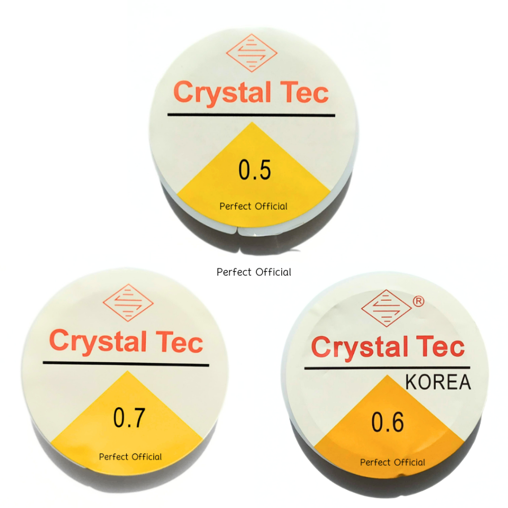 6 Rolls 0.5mm/0.8mm/1mm Korea Crystal Tec Stretch Elastic Beading