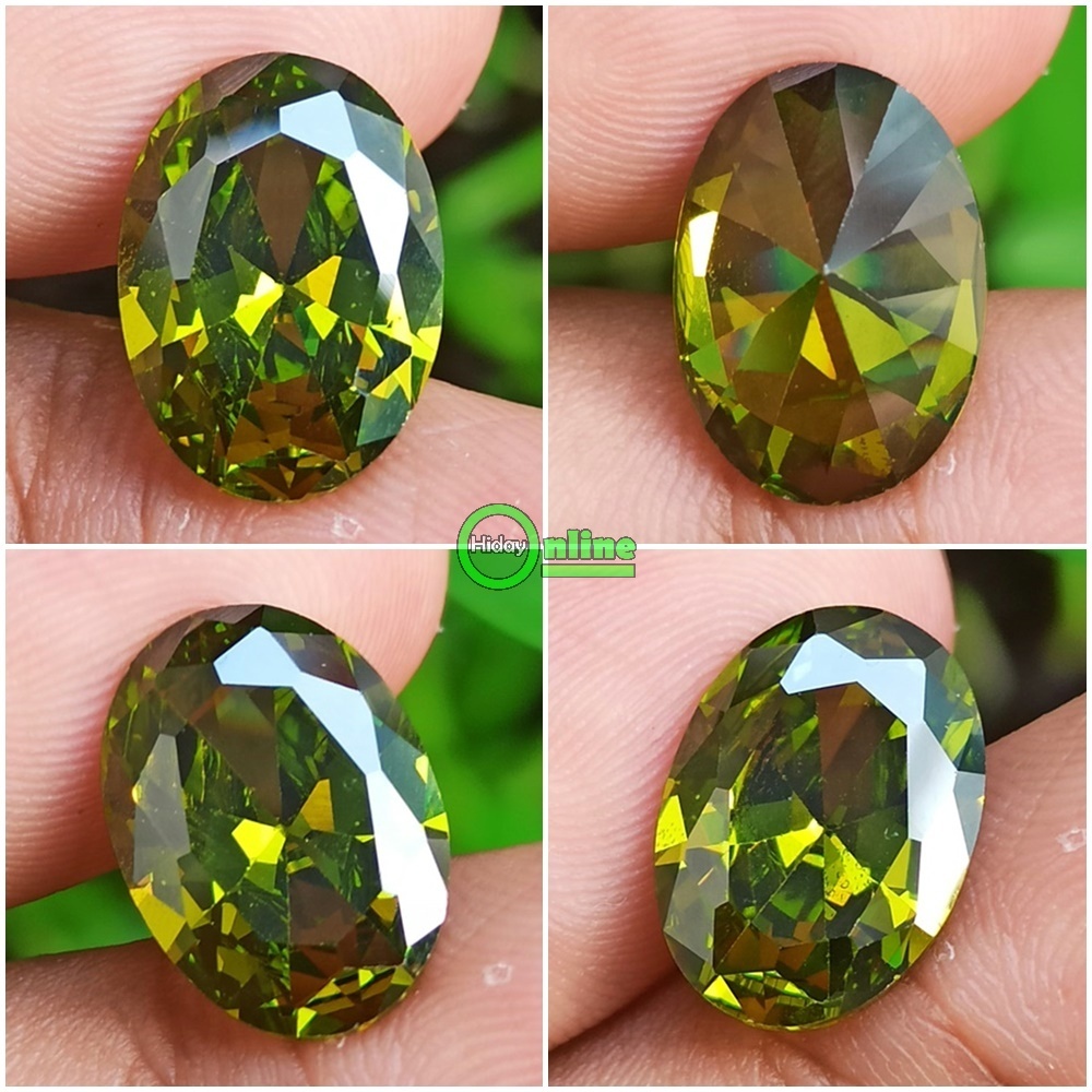 BATU GREEN PERIDOT CUTTING ASLI CHATAM