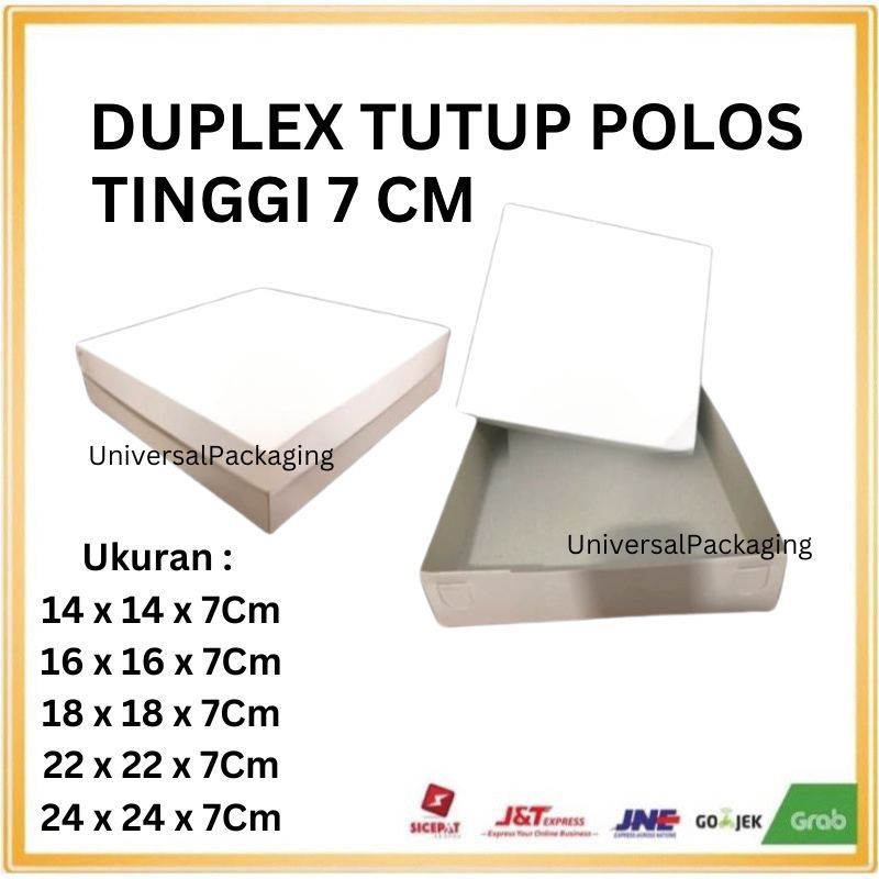 

[ 10 PCS ] Dos DUPLEX PUTIH TUTUP POLOS TINGGI 7 CM | Dos Box Kardus Duplex 7 cm