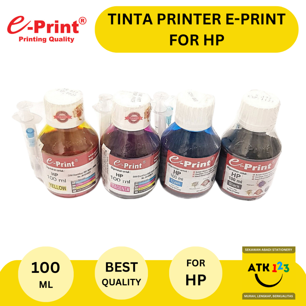 E-PRINT Tinta Printer / Tinta Merk E-Print Eprint untuk HP 100 ml