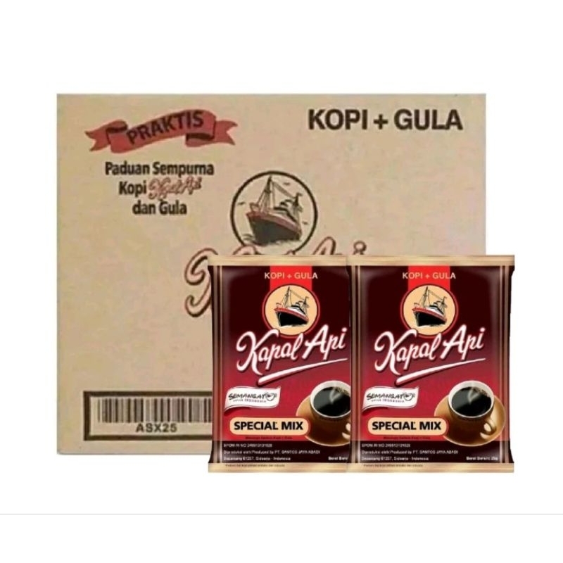 

Kopi Kapal Api Spesial Mix 23gr l karton l 12 renteng l 120 bks