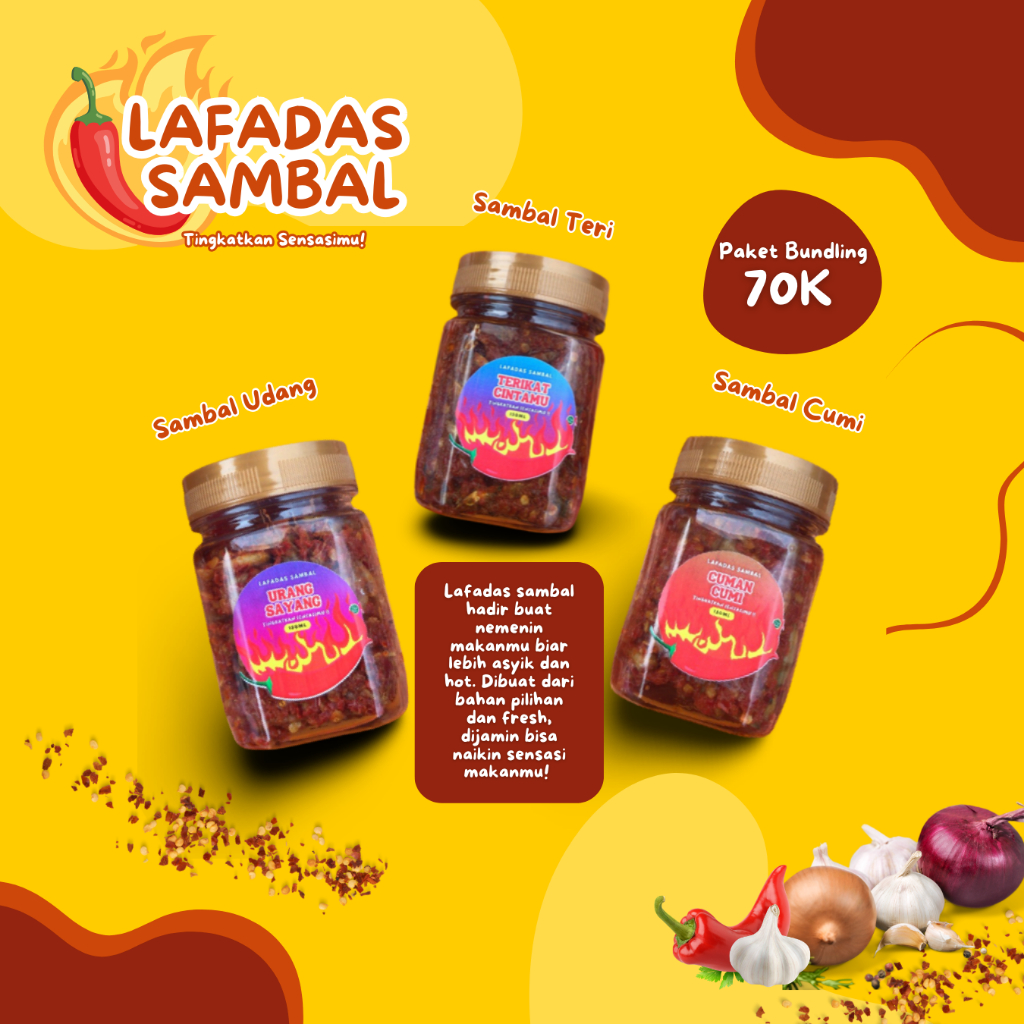 

Paket Bundling 3 Botol Lafadas Sambal (150ml)