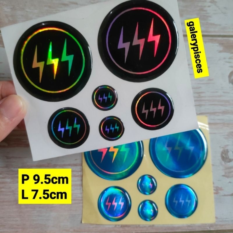 stiker motor variasi logo sss bulat stiker timbul keren
