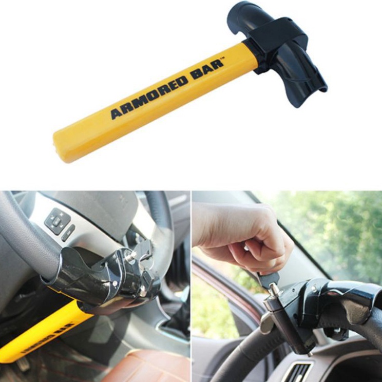 KUNCI STIR T ARMORED BAR KUNCI SETIR T PENGAMAN MOBIL TIPE T UNIVERSAL k Promo