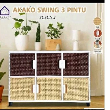 Lemari Akako Swing 3 pintu plastik
