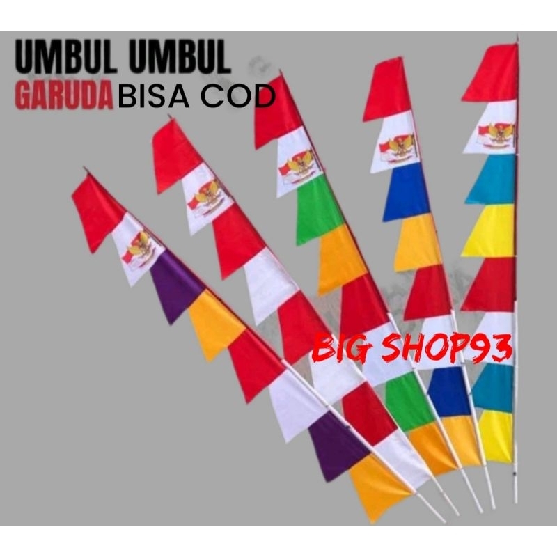 BENDERA UMUL UMUL 8mata warna warni daun