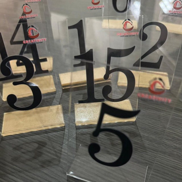 

Akrilik Nomer Meja restaurant warung depot