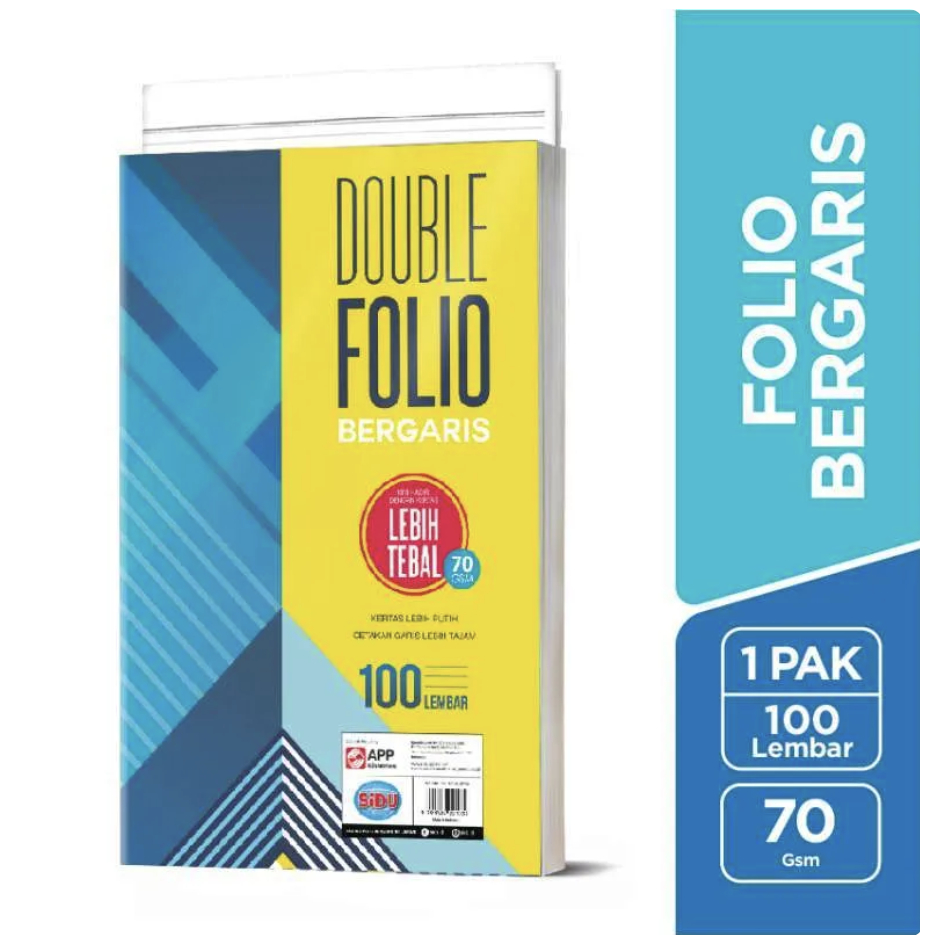 

Kertas Double Folio SIDU 100 sheets lembar