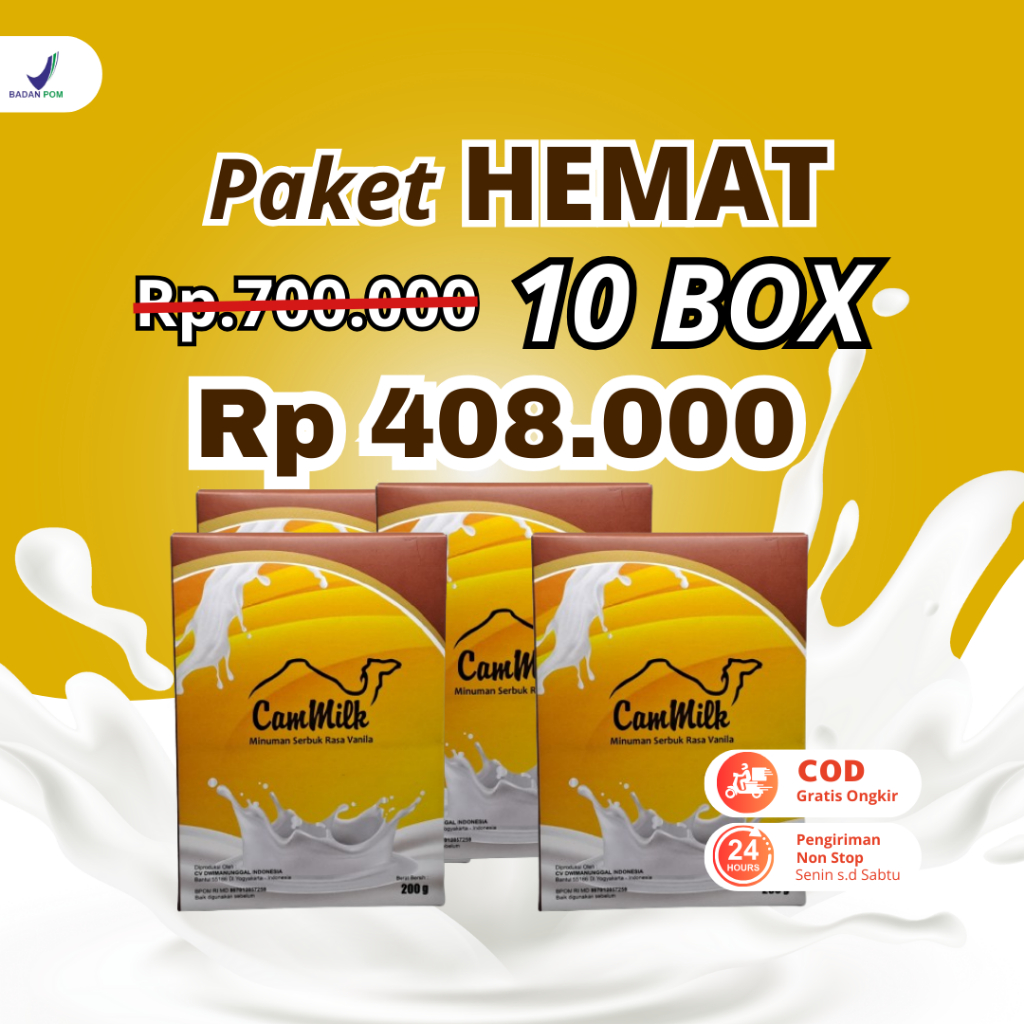 

Paket Reseller 10 Box Cammilk