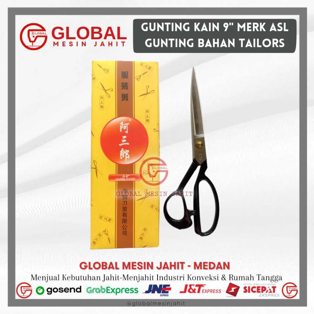 

Gunting Kain Merk ASL 9" Kualitas bagus Gunting Bahan Tailor Shears