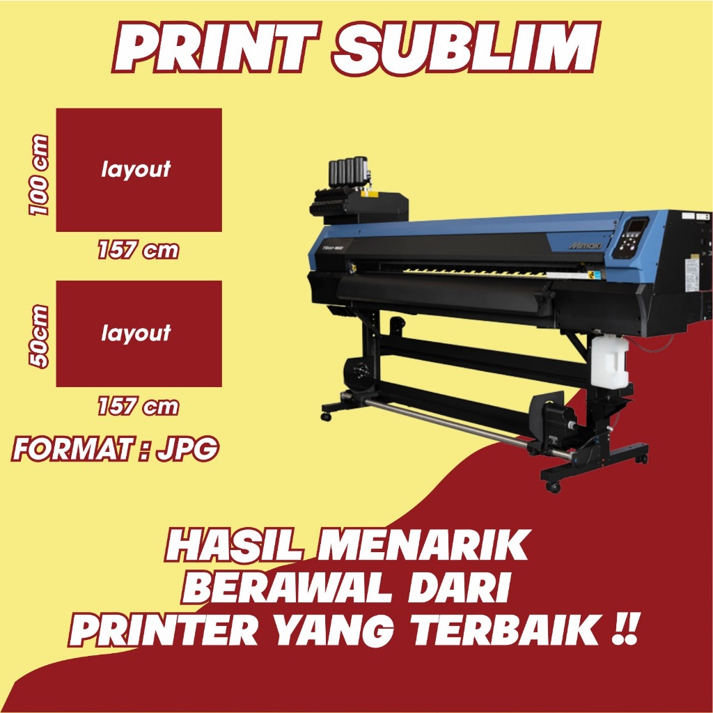 Print Kertas Sublim Roll Large sablon cetak Jersey Kaos partai Jersey meteran 157 cm x100 cm meteran