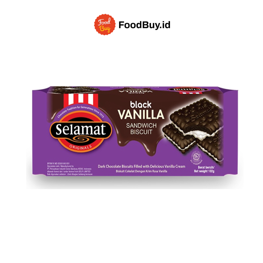 

Selamat Sandwich Biscuit Black Vanilla 102 gr