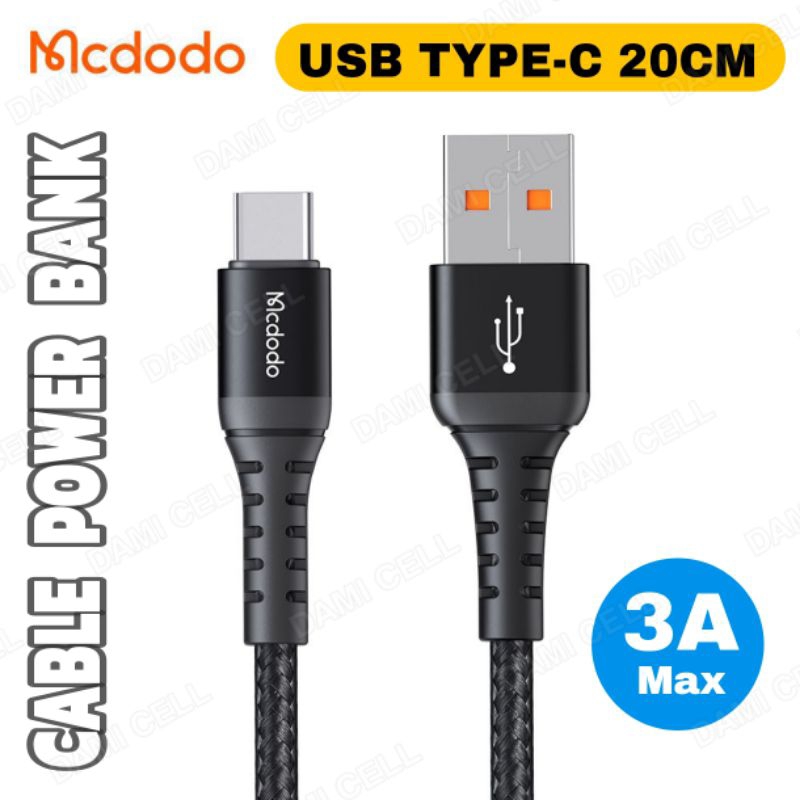 Kabel Data Type C Cable Power Bank 20CM QC Fast Charging Original MCDODO CA-2270