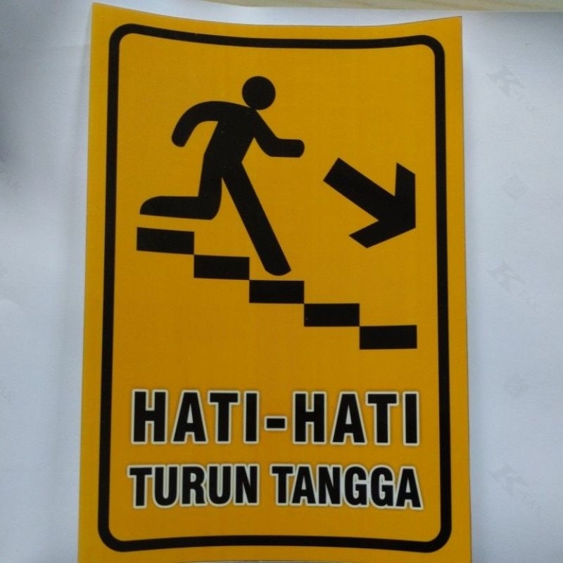

Stiker Hati hati turun tangga dan naik tangga